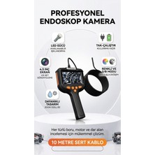 Matechno Profesyonel Endoskop Kamera Monitörlü El Tipi Yılan Kamera Işıklı Kıvrılabilir Kablo Kamera Cihazı