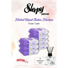 Sleepy 7 Paket, Herbal Bakım Havlusu Natural 25'li ve Rosıe Koku