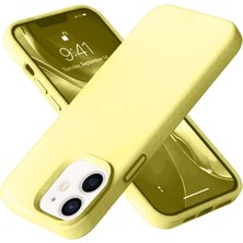 Iphone 12 Kılıf Nano Içi Kadife - Sarı