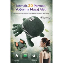 Kılıforyum Isıtmalı 3D Boyun Omuz Masaj Aleti Şarjlı Taşınabilir 3 Kademe Masaj Cihazı