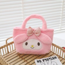 Besify Sanrio Kuromi Peluş Çanta Kuromi Çanta Y2K Sanrio Kawaii Kuromi Peluş Çanta Kol Çantası