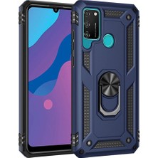 Huawei Y6P Kılıf Sofya Yüzüklü Kapak - Lacivert