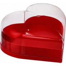 Limeks Limex Kalp Şeklinde Şeffaf Kırmızı Hediyelik Eşya
