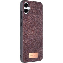 Onegif Galaxy A06 Bright Simli Kapak - Derin Mor