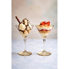İliva 2’li Ayaklı Cam Martini Bardağı | Kokteyl & Tatlı Sunum Kasesi Şık Tasarım