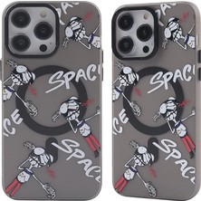 Iphone 12 Pro Max Kılıf Apollo Magneticsafe Desenli Kapak - Apollo Siyah - 3