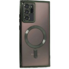 Galaxy Note 20 Ultra Kılıf Kross Magneticsafe Kapak - Koyu Yeşil