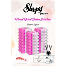 23 Paket Sleepy Floral Kişisel Bakım Havlusu 25'li ve Rosıe Koku