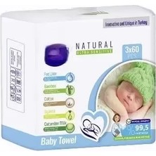 Vera Vtc Natural Islak Havlu Mendil 3X60 180 Yaprak 965874