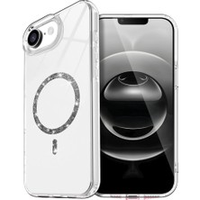Iphone 16E Live Diamond Magsafe Kapak - Şeffaf