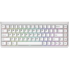 Akko RAY68 He White %65 Astroaim Magnetic Switch 8k Hz Hall Effect Hotswap Argb Kablosuz Ingilizce Mekanik Gaming Klavye
