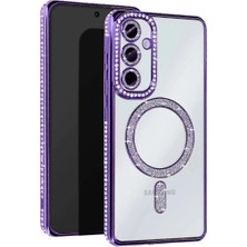 Galaxy S25 Edge Joke Simli Magneticsafe Kılıf - Derin Mor