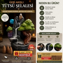 Tedisanat Dekoratif Geri Akışlı Tütsü Şelalesi Backflow Tütsülük Duman Efektli