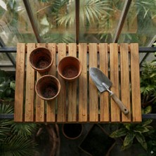 Afro Garden Shamba Fideleme ve Saksı Değişim Tablaları - Suya Dayanıklı Masif Teak