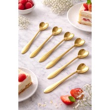 6'lı Elegance Serisi Çay & Kahve Kaşığı Gold  Velvet Model