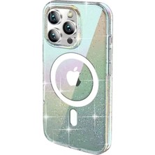 Joko Iphone 15 Pro Max Rasasi Simli Magsafe Kapak - Şeffaf