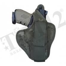 TİM42 Tam Kelebek Silah Kılıfı Önden Şarjörlü Kılıf Karacı