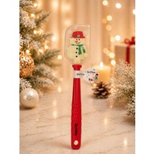 Tantitoni Silikonspatula 25.5cm Kırmızı Kardan Adamlı