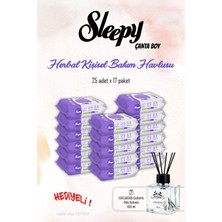 Sleepy 17 Paket Kişisel Bakım Havlusu, Herbal 25'li ve Rosıe Koku