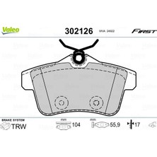 Valeo 9005037 Arka Balata P308 1.6gtı 010 >P3008 1.6VTI-1.6THP-1.6HDI-2.0HDI 09 >P5008 1.6 16V-1.6HDI-2.0HDI 09 > Fte Kırmızı Kutu 4254.46-4254.44-4254.35-1608520680
