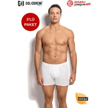 Jiber Erkek Premium Modal Pamuklu İz Yapmayan Lastik Yok Gibi Rahat 3'lü Paket Boxer
