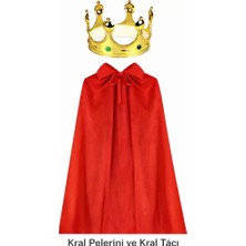Vera Vtc 90 cm Kral Pelerini ve Altın Kral Tacı Seti 965874