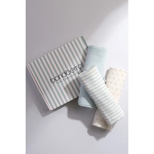 Bondberro Özel Kutulu 3 Adet Çok Amaçlı Müslin Örtü & Battaniye 2 Katlı  Pamuk Xl Boy 100 x 85 cm ( Mint )