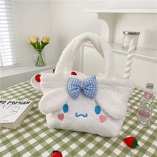 Besify Sanrio Kuromi Peluş Çanta Kuromi Çanta Y2K Sanrio Kawaii Kuromi Peluş Çanta Kol Çantası
