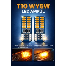 Duolight T10 Park Ampulü, Turuncu, 24 Led, Ultra Parlak, Amerikan Park Görünümü, Arıza Lambası Yakmaz, 2 Adet