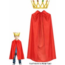 Vera Vtc Çocuk Kral Pelerini ve Kral Tacı Kostüm Seti 965874