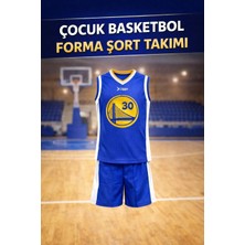 Liggo Mavi Çocuk Basketbol Forması Forma Şort Takımı