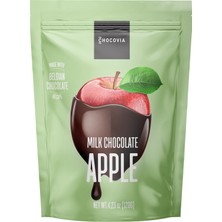Chocovia Belçika Çikolatalı Sütlü Çikolata Kaplı Elma 100 (Gr) Atıştırmalık Çikolata