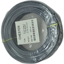 CHESTER 100 Metre Tam Bakır Telefon Kablosu 2X0.14MM Flat Köken Kablo Adsl Modem Internet Hattı Kablosu