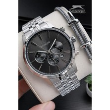 Slazenger Italyan Tasarım Bileklik Hediyeli 2 Yıl Garantili 10 Atm Çelik Erkek Kol Saat ESE.1812.05