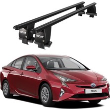 Today Auto Royal Toyota Prius (2015 - 2018) Uyumlu Siyah Kilitli Ara Atkı Port Bagaj Tavan Barı