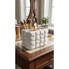 3D Meshing Estetik Kapıtone Fiyonklu Makyaj Organizer