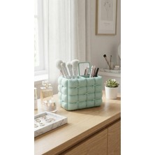 3D Meshing Estetik Kapıtone Fiyonklu Makyaj Organizer