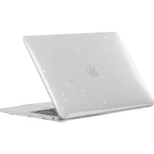 Arabulalaca Macbook Pro 14 Inç A3426 M5 Pro Işlemci 2026 Parlak Şeffaf Simli Hardcase Kapak