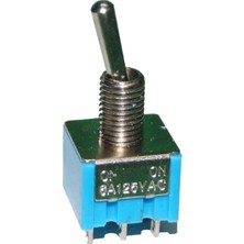CHESTER Mini Toggle Switch On-On 6 Pin 2 Kutup 6A 125VAC Mavi Anahtar MTS-202