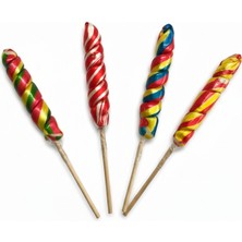Honey Candy Balcı Şekerleme Büyük Boy 10 Adet 28 gr Burgu Şeker Karışık Renk Tutti Frutti Aromalı Lolipop Çocuk Doğum Günü