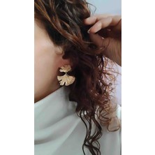 To Be Reborn Çelik Simetri Yaprak Küpe