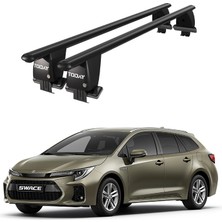 Today Auto Royal Suzuki Swace (2020 ve Sonrası) Uyumlu Siyah Kilitli Ara Atkı Port Bagaj Tavan Barı