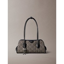 Calvin Klein Kadın Emblem Trio Jacquard Omuz Çantası