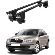 Today Auto Royal Skoda Octavia (2008 - 2013) Uyumlu Siyah Kilitli Ara Atkı Port Bagaj Tavan Barı