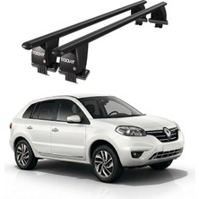 Today Auto Royal Renault Koleos (2008 - 2016) Uyumlu Siyah Kilitli Ara Atkı Port Bagaj Tavan Barı