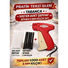 5 mm Kılçık Tabancası + Şeffaf ve Siyah Kılçık (500ER Adet)