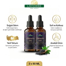 Lanorre %100 Soğuk Sıkım Yerli Tohum Analizli Çörek Otu Yağı ( Çörekotu ) 2X50ML (2 Adet) %100 Saf & Doğal Yüksek Timokinonlu