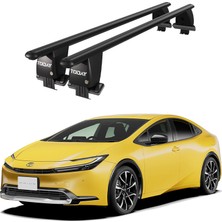 Today Auto Royal Toyota Prius (2018 ve Sonrası) Uyumlu Siyah Kilitli Ara Atkı Port Bagaj Tavan Barı