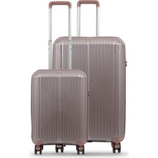 GROUND Sirius 2'li Valiz Seti Büyük-Kabin(Küçük) Lila - 10728