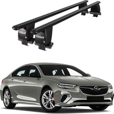 Today Auto Royal Opel Insignia Grand Sport (2017 ve Sonrası) Uyumlu Siyah Kilitli Ara Atkı Port Bagaj Tavan Barı